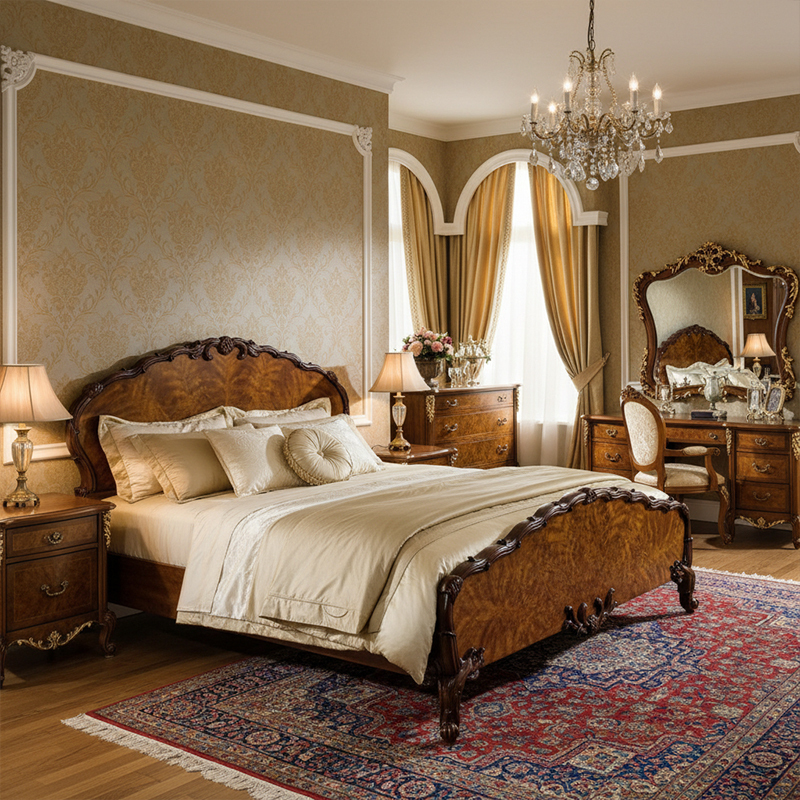 EKAR Sovereign Burlwood Hand-Carved English Bed | Luxury Foshan Furniture Factory,EKAR FURNITURE CO.,LTD,EKAR Sovereign Burlwood Hand-Carved English Bed | Luxury Foshan Furniture Factory,foshan furniture factory,custom Furniture factory,china furniture factory