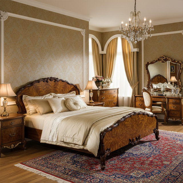 EKAR Sovereign Burlwood Hand-Carved English Bed | Luxury Foshan Furniture Factory,MY SHOP,EKAR Sovereign Burlwood Hand-Carved English Bed | Luxury Foshan Furniture Factory,foshan furniture factory,custom Furniture factory,china furniture factory