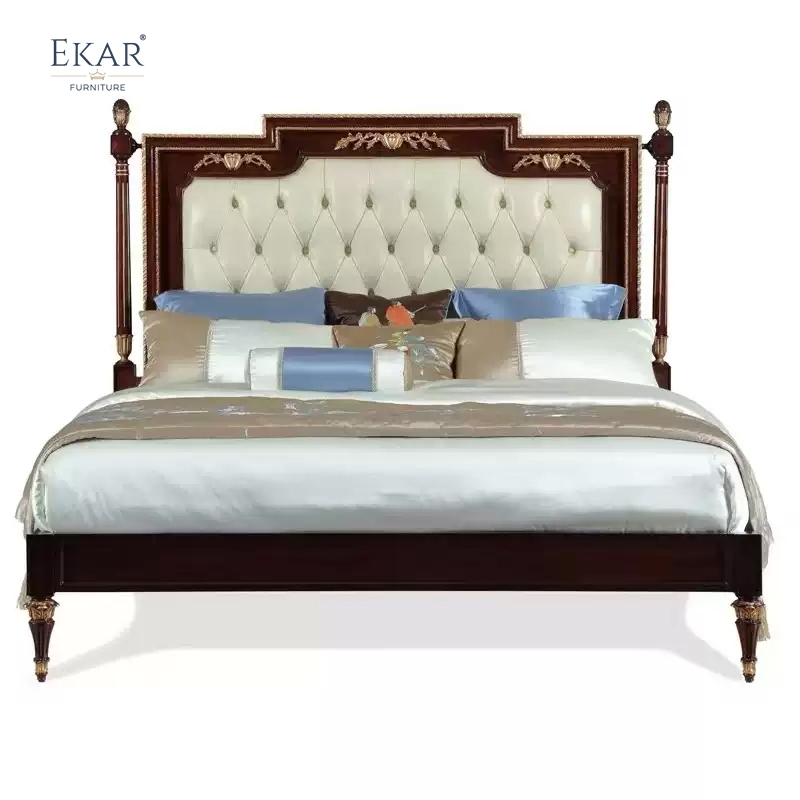 EKAR Kensington Imperial Luxury Bed | Classical English Style Tufted Wood Bed Frame | High-End Master Suite Furniture,EKAR FURNITURE CO.,LTD,EKAR Kensington Imperial Luxury Bed | Classical English Style Tufted Wood Bed Frame | High-End Master Suite Furniture,foshan furniture factory,custom Furniture factory,china furniture factory