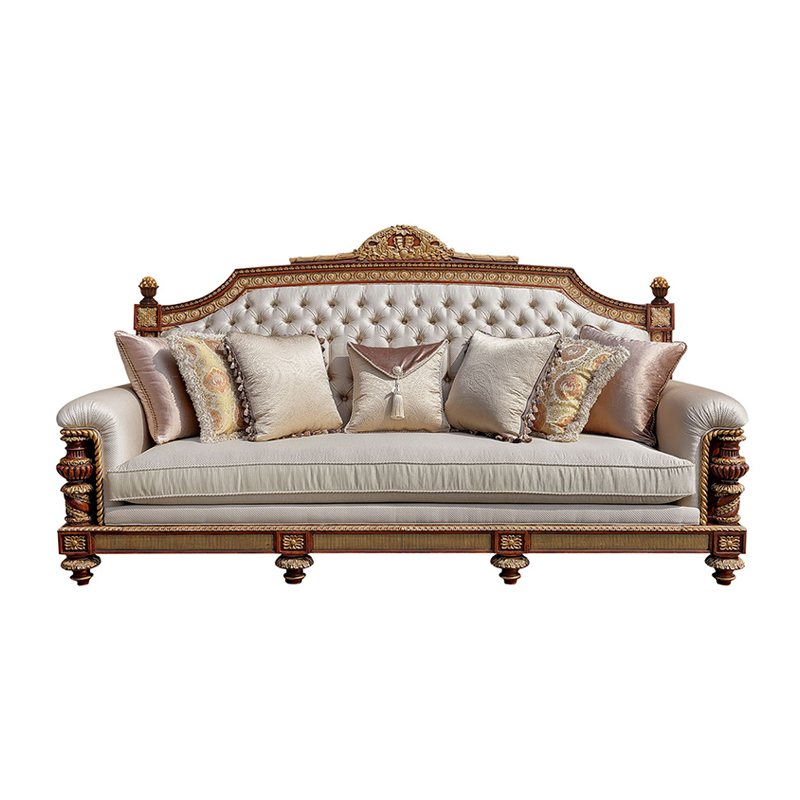 EKAR Charleston Estate Hand-Carved Tufted Fabric Sofa with Gilded Accents,EKAR FURNITURE CO.,LTD,EKAR Charleston Estate Hand-Carved Tufted Fabric Sofa with Gilded Accents,foshan furniture factory,custom Furniture factory,china furniture factory