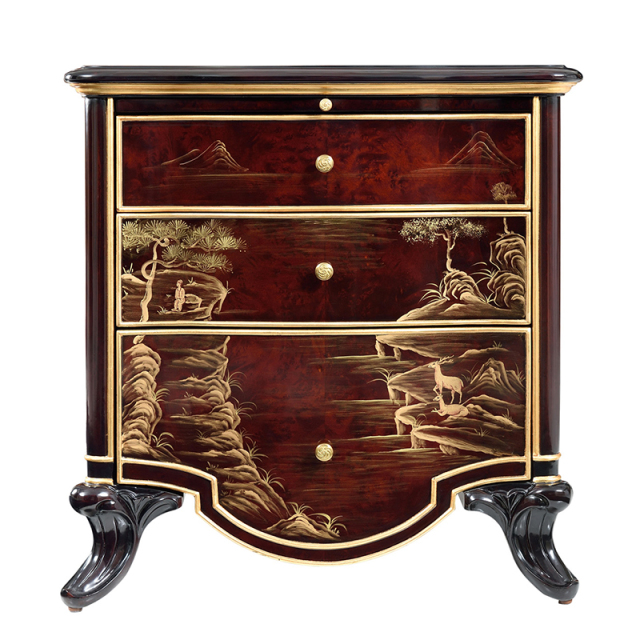 ,MY SHOP,Classic Solid Wood Nightstand – Timeless Bedroom Storage with Elegant Detail,foshan furniture factory,custom Furniture factory,china furniture factory