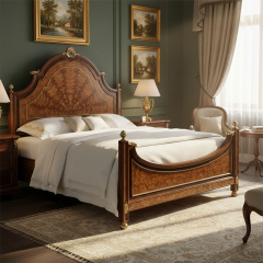 EKAR Empress Sunburst Imperial Bed | Luxury English Style Burl Wood Frame | Premium Master Bedroom Selections,MY SHOP,EKAR Empress Sunburst Imperial Bed | Luxury English Style Burl Wood Frame | Premium Master Bedroom Selections,foshan furniture factory,custom Furniture factory,china furniture factory