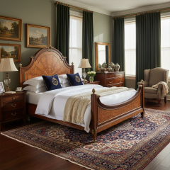 EKAR Empress Sunburst Imperial Bed | Luxury English Style Burl Wood Frame | Premium Master Bedroom Selections,MY SHOP,EKAR Empress Sunburst Imperial Bed | Luxury English Style Burl Wood Frame | Premium Master Bedroom Selections,foshan furniture factory,custom Furniture factory,china furniture factory