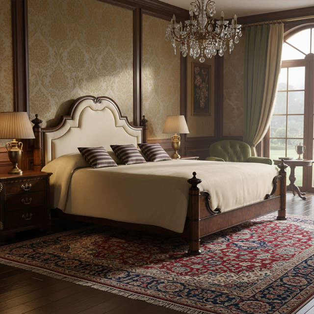 EKAR Sovereign Manor Luxury English Bed | Hand-Carved Burl Wood & Upholstered Frame |,EKAR FURNITURE CO.,LTD,EKAR Sovereign Manor Luxury English Bed | Hand-Carved Burl Wood & Upholstered Frame |,foshan furniture factory,custom Furniture factory,china furniture factory