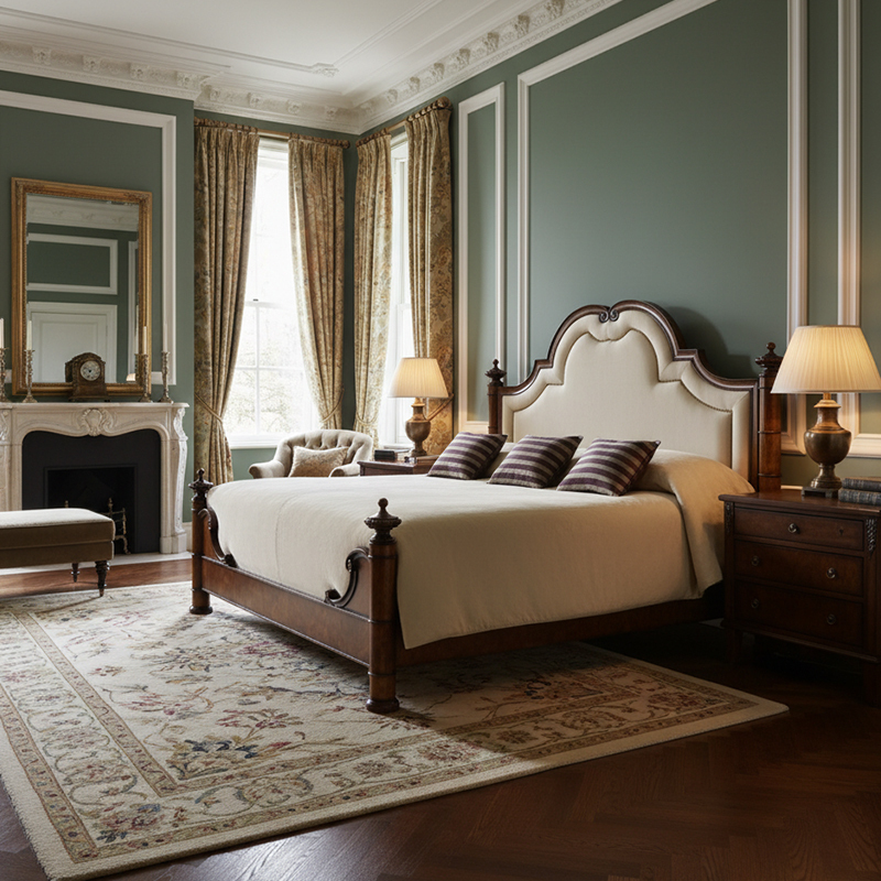 EKAR Sovereign Manor Luxury English Bed | Hand-Carved Burl Wood & Upholstered Frame |,EKAR FURNITURE CO.,LTD,EKAR Sovereign Manor Luxury English Bed | Hand-Carved Burl Wood & Upholstered Frame |,foshan furniture factory,custom Furniture factory,china furniture factory