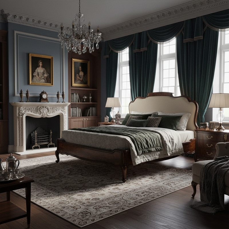 EKAR Buckingham Serenity Luxury Bed | English Style Burl Wood & Upholstered Frame |,EKAR FURNITURE CO.,LTD,EKAR Buckingham Serenity Luxury Bed | English Style Burl Wood & Upholstered Frame |,foshan furniture factory,custom Furniture factory,china furniture factory