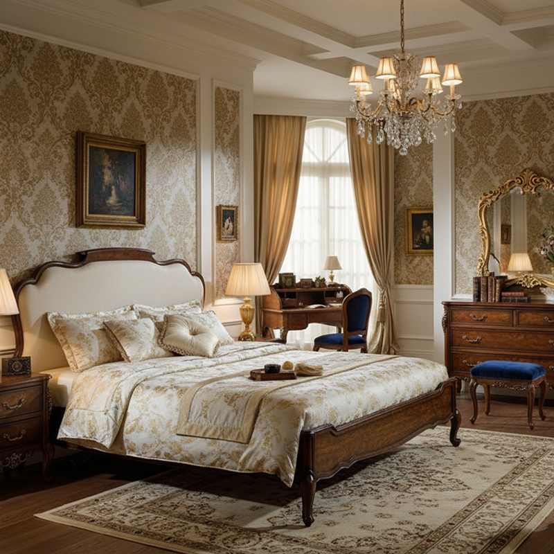 EKAR Buckingham Serenity Luxury Bed | English Style Burl Wood & Upholstered Frame |,EKAR FURNITURE CO.,LTD,EKAR Buckingham Serenity Luxury Bed | English Style Burl Wood & Upholstered Frame |,foshan furniture factory,custom Furniture factory,china furniture factory