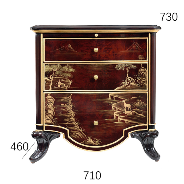 ,MY SHOP,Classic Solid Wood Nightstand – Timeless Bedroom Storage with Elegant Detail,foshan furniture factory,custom Furniture factory,china furniture factory
