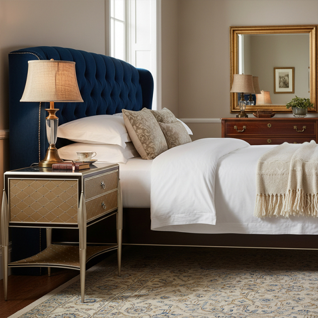 EKAR Regent Luxury Marble Top Nightstand | Premium English Style Bedside Table | Foshan Furniture Factory,MY SHOP,EKAR Regent Luxury Marble Top Nightstand | Premium English Style Bedside Table | Foshan Furniture Factory,foshan furniture factory,custom Furniture factory,china furniture factory