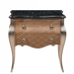 EKAR Regency Glam Luxury Nightstand | Hand-Carved Marble Top Bedside Chest |,MY SHOP,EKAR Regency Glam Luxury Nightstand | Hand-Carved Marble Top Bedside Chest |,foshan furniture factory,custom Furniture factory,china furniture factory