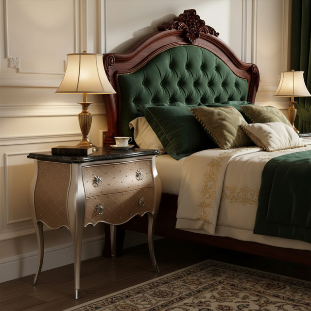 EKAR Regency Glam Luxury Nightstand | Hand-Carved Marble Top Bedside Chest |,MY SHOP,EKAR Regency Glam Luxury Nightstand | Hand-Carved Marble Top Bedside Chest |,foshan furniture factory,custom Furniture factory,china furniture factory