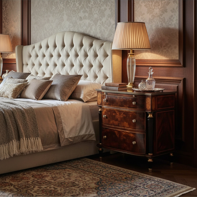 EKAR Regency Heritage Luxury Bedside Chest | English Style Hand-Carved Nightstand |,MY SHOP,EKAR Regency Heritage Luxury Bedside Chest | English Style Hand-Carved Nightstand |,foshan furniture factory,custom Furniture factory,china furniture factory