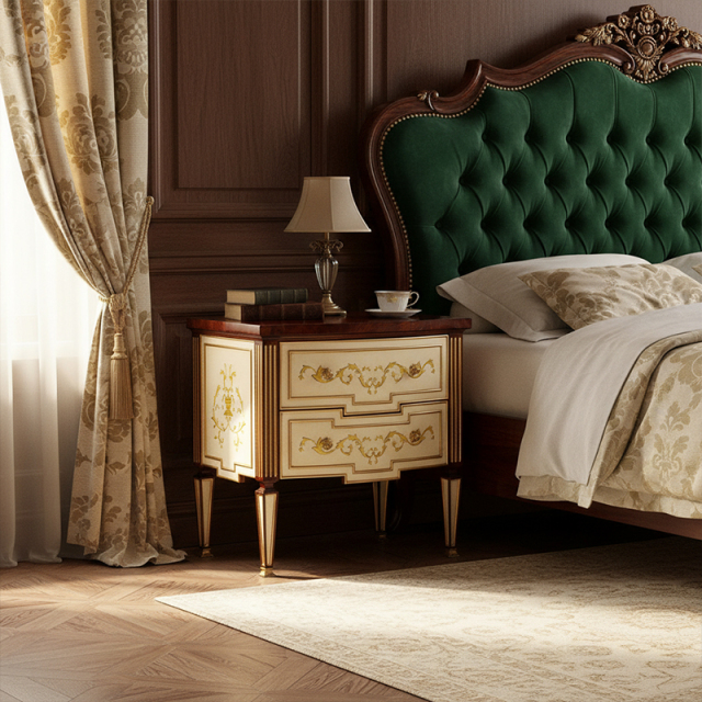 EKAR Regency Royal Nightstand | Luxury English Style Ivory & Mahogany Bedside Table |,MY SHOP,EKAR Regency Royal Nightstand | Luxury English Style Ivory & Mahogany Bedside Table |,foshan furniture factory,custom Furniture factory,china furniture factory