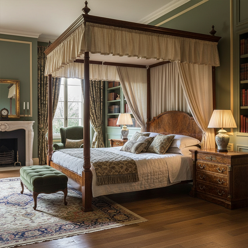 EKAR Regency Royal Nightstand | Luxury English Style Ivory & Mahogany Bedside Table |,EKAR FURNITURE CO.,LTD,EKAR Regency Royal Nightstand | Luxury English Style Ivory & Mahogany Bedside Table |,foshan furniture factory,custom Furniture factory,china furniture factory