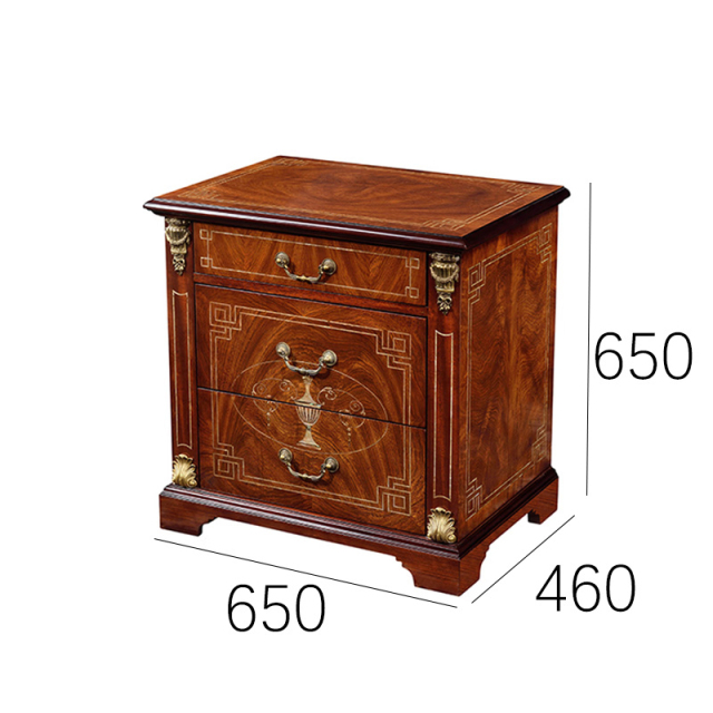 EKAR St. James Imperial Luxury Nightstand | English Style Hand-Inlaid Bedside Chest |,MY SHOP,EKAR St. James Imperial Luxury Nightstand | English Style Hand-Inlaid Bedside Chest |,foshan furniture factory,custom Furniture factory,china furniture factory
