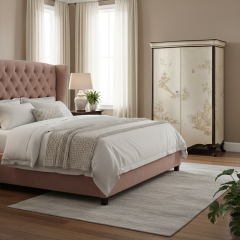 EKAR Florentine Luxury Wardrobe | Hand-Painted English Style Silver Leaf Armoire |,MY SHOP,EKAR Florentine Luxury Wardrobe | Hand-Painted English Style Silver Leaf Armoire |,foshan furniture factory,custom Furniture factory,china furniture factory