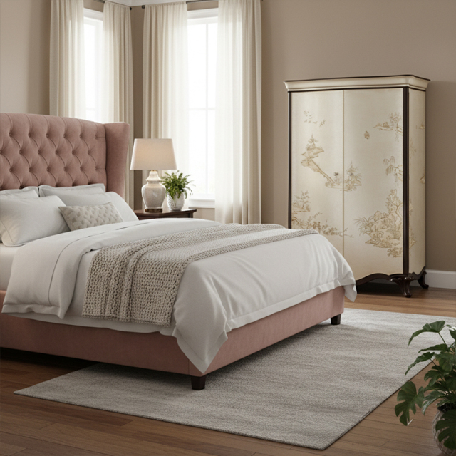 EKAR Florentine Luxury Wardrobe | Hand-Painted English Style Silver Leaf Armoire |,MY SHOP,EKAR Florentine Luxury Wardrobe | Hand-Painted English Style Silver Leaf Armoire |,foshan furniture factory,custom Furniture factory,china furniture factory