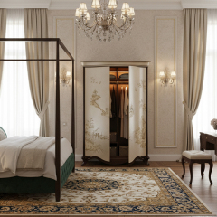 EKAR Florentine Luxury Wardrobe | Hand-Painted English Style Silver Leaf Armoire |,MY SHOP,EKAR Florentine Luxury Wardrobe | Hand-Painted English Style Silver Leaf Armoire |,foshan furniture factory,custom Furniture factory,china furniture factory