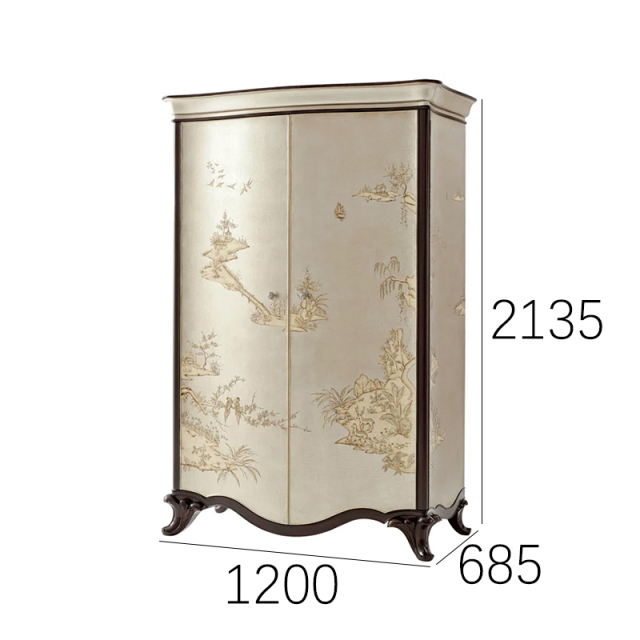 EKAR Florentine Luxury Wardrobe | Hand-Painted English Style Silver Leaf Armoire |,MY SHOP,EKAR Florentine Luxury Wardrobe | Hand-Painted English Style Silver Leaf Armoire |,foshan furniture factory,custom Furniture factory,china furniture factory