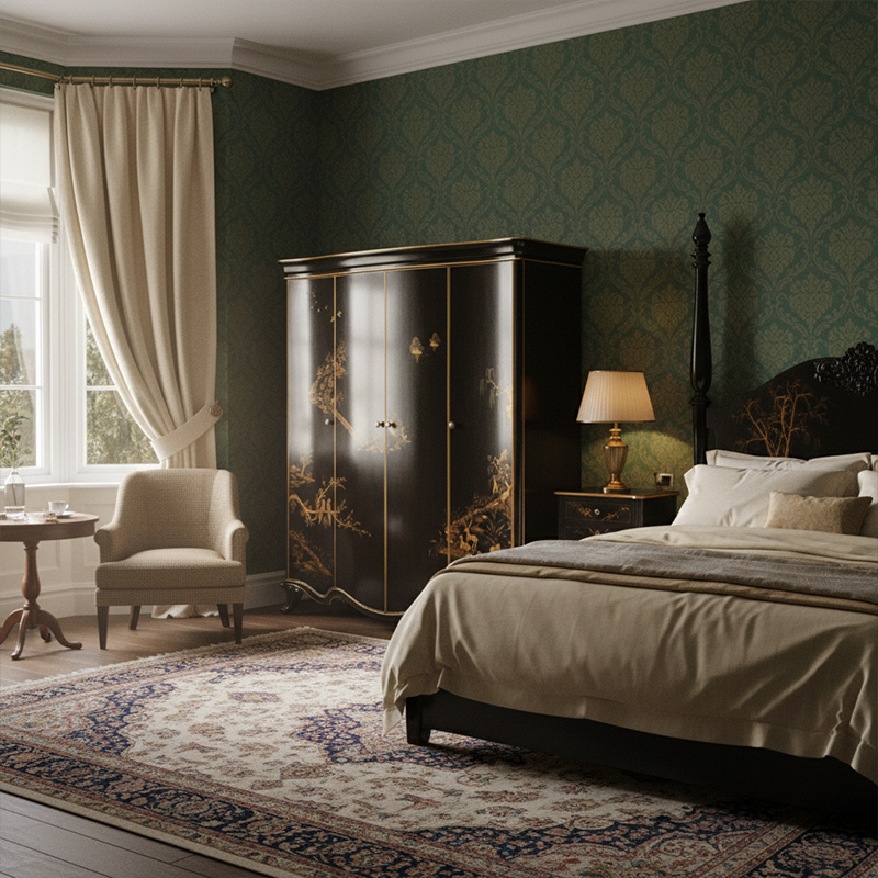 EKAR Celestial Manor Luxury Wardrobe | Hand-Painted English Style Armoire |,EKAR FURNITURE CO.,LTD,EKAR Celestial Manor Luxury Wardrobe | Hand-Painted English Style Armoire |,foshan furniture factory,custom Furniture factory,china furniture factory