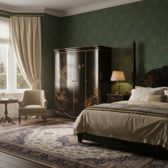 EKAR Celestial Manor Luxury Wardrobe | Hand-Painted English Style Armoire |,EKAR FURNITURE CO.,LTD,EKAR Celestial Manor Luxury Wardrobe | Hand-Painted English Style Armoire |,foshan furniture factory,custom Furniture factory,china furniture factory