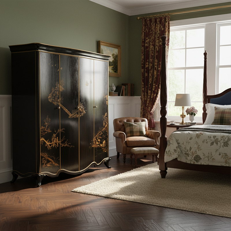 EKAR Celestial Manor Luxury Wardrobe | Hand-Painted English Style Armoire |,EKAR FURNITURE CO.,LTD,EKAR Celestial Manor Luxury Wardrobe | Hand-Painted English Style Armoire |,foshan furniture factory,custom Furniture factory,china furniture factory