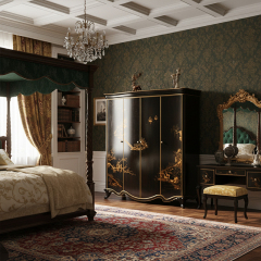 EKAR Celestial Manor Luxury Wardrobe | Hand-Painted English Style Armoire |,EKAR FURNITURE CO.,LTD,EKAR Celestial Manor Luxury Wardrobe | Hand-Painted English Style Armoire |,foshan furniture factory,custom Furniture factory,china furniture factory