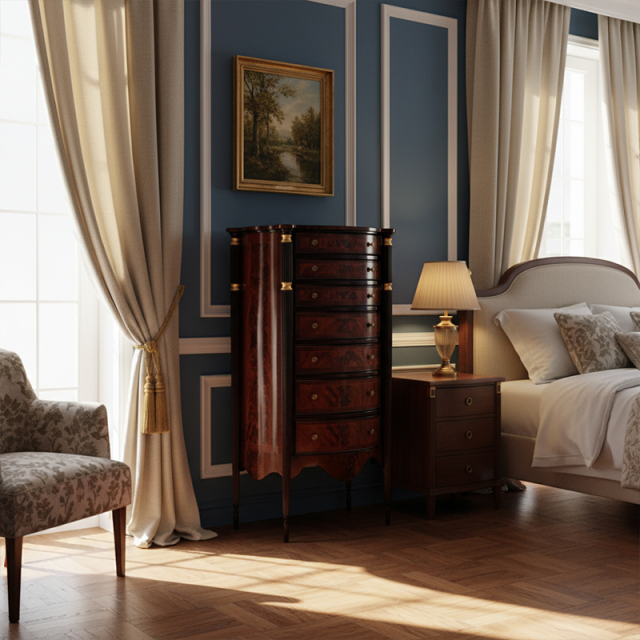 EKAR Regency Heritage Luxury Tallboy | English Style Hand-Inlaid Bedroom Chest | Premium Foshan Furniture,MY SHOP,EKAR Regency Heritage Luxury Tallboy | English Style Hand-Inlaid Bedroom Chest | Premium Foshan Furniture,foshan furniture factory,custom Furniture factory,china furniture factory