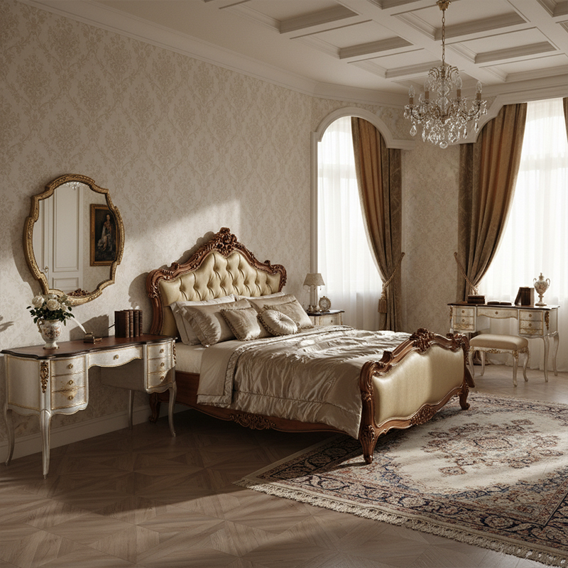 EKAR Florentine Luxury Dressing Table & Ornate Mirror | English Style Hand-Painted Vanity | EKAR FURNITURE,EKAR FURNITURE CO.,LTD,EKAR Florentine Luxury Dressing Table & Ornate Mirror | English Style Hand-Painted Vanity | EKAR FURNITURE,foshan furniture factory,custom Furniture factory,china furniture factory