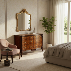 EKAR Winston Manor Imperial Dresser | Luxury English Style Burl Wood Chest | Premium Master Bedroom Storage,EKAR FURNITURE CO.,LTD,EKAR Winston Manor Imperial Dresser | Luxury English Style Burl Wood Chest | Premium Master Bedroom Storage,foshan furniture factory,custom Furniture factory,china furniture factory