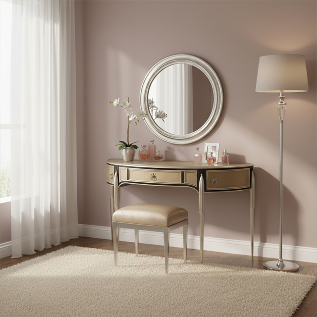 EKAR Regent Glamour Luxury Vanity Table | English Style Quilted Leather Dressing Table |,MY SHOP,EKAR Regent Glamour Luxury Vanity Table | English Style Quilted Leather Dressing Table |,foshan furniture factory,custom Furniture factory,china furniture factory