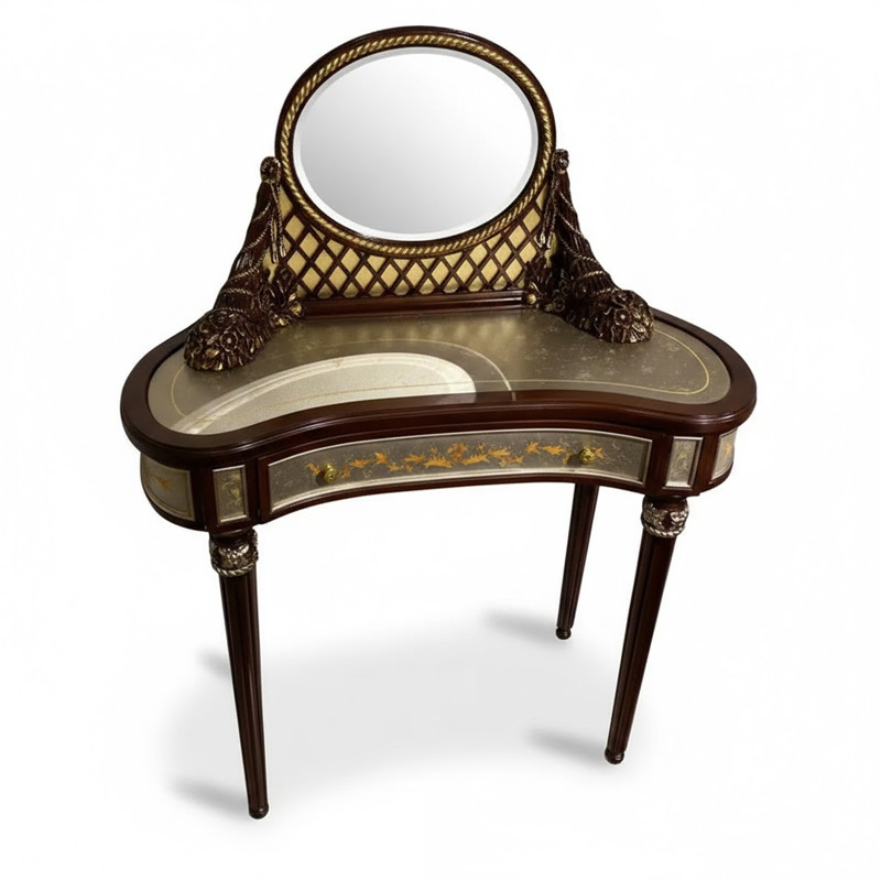 EKAR Sovereign Luxury Dressing Table | Hand-Painted English Style Vanity with Mirror |,EKAR FURNITURE CO.,LTD,EKAR Sovereign Luxury Dressing Table | Hand-Painted English Style Vanity with Mirror |,foshan furniture factory,custom Furniture factory,china furniture factory