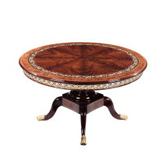 EKAR Royal Crescent Luxury Round Dining Table | British Style Pedestal Table | Custom Dining Room Furniture,EKAR FURNITURE CO.,LTD,EKAR Royal Crescent Luxury Round Dining Table | British Style Pedestal Table | Custom Dining Room Furniture,foshan furniture factory,custom Furniture factory,china furniture factory
