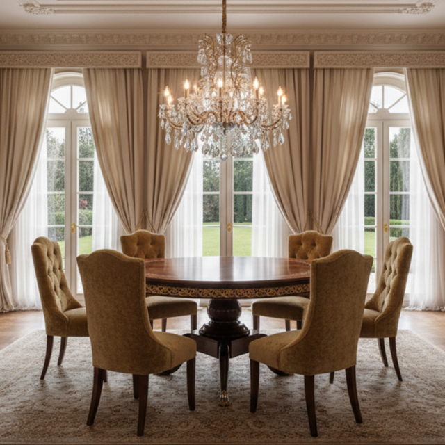 EKAR Royal Crescent Luxury Round Dining Table | British Style Pedestal Table | Custom Dining Room Furniture,EKAR FURNITURE CO.,LTD,EKAR Royal Crescent Luxury Round Dining Table | British Style Pedestal Table | Custom Dining Room Furniture,foshan furniture factory,custom Furniture factory,china furniture factory