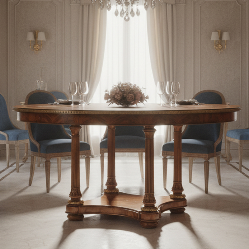 EKAR Windsor Imperial Round Dining Table| Luxury English Style Hand-Inlaid Table |Foshan Furniture Factory,EKAR FURNITURE CO.,LTD,EKAR Windsor Imperial Round Dining Table| Luxury English Style Hand-Inlaid Table |Foshan Furniture Factory,foshan furniture factory,custom Furniture factory,china furniture factory