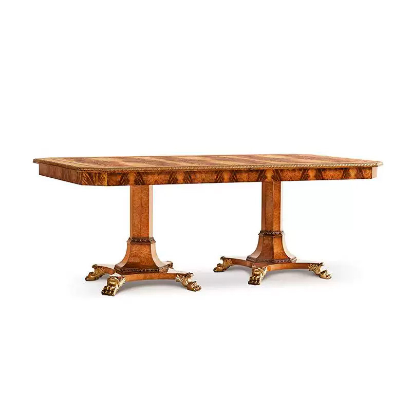 EKAR St. James Imperial Grand Dining Table | Luxury English Style Burl Wood Twin Pedestal Table |,EKAR FURNITURE CO.,LTD,EKAR St. James Imperial Grand Dining Table | Luxury English Style Burl Wood Twin Pedestal Table |,foshan furniture factory,custom Furniture factory,china furniture factory