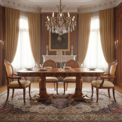 EKAR St. James Imperial Grand Dining Table | Luxury English Style Burl Wood Twin Pedestal Table |,MY SHOP,EKAR St. James Imperial Grand Dining Table | Luxury English Style Burl Wood Twin Pedestal Table |,foshan furniture factory,custom Furniture factory,china furniture factory