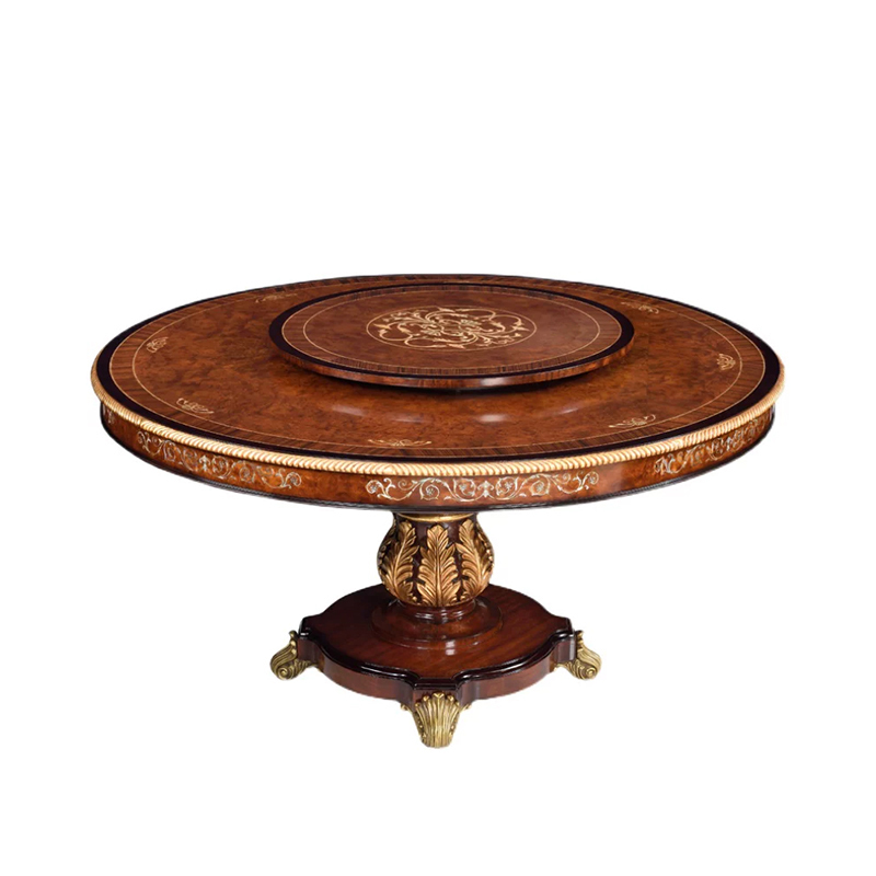 EKAR Regency Sovereign Round Dining Table | Luxury English Style Hand-Inlaid Table |,EKAR FURNITURE CO.,LTD,EKAR Regency Sovereign Round Dining Table | Luxury English Style Hand-Inlaid Table |,foshan furniture factory,custom Furniture factory,china furniture factory