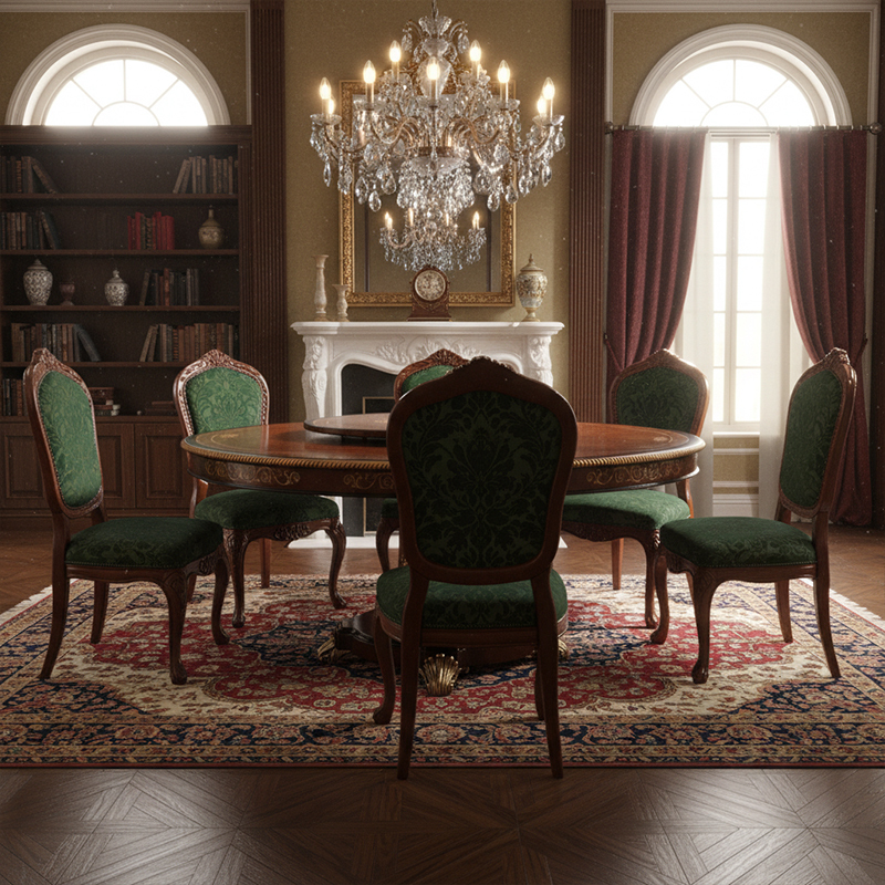 EKAR Regency Sovereign Round Dining Table | Luxury English Style Hand-Inlaid Table |,EKAR FURNITURE CO.,LTD,EKAR Regency Sovereign Round Dining Table | Luxury English Style Hand-Inlaid Table |,foshan furniture factory,custom Furniture factory,china furniture factory