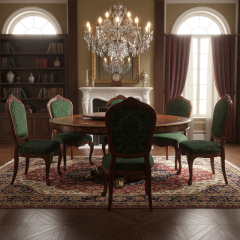 EKAR Regency Sovereign Round Dining Table | Luxury English Style Hand-Inlaid Table |,MY SHOP,EKAR Regency Sovereign Round Dining Table | Luxury English Style Hand-Inlaid Table |,foshan furniture factory,custom Furniture factory,china furniture factory