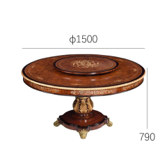 EKAR Regency Sovereign Round Dining Table | Luxury English Style Hand-Inlaid Table |,MY SHOP,EKAR Regency Sovereign Round Dining Table | Luxury English Style Hand-Inlaid Table |,foshan furniture factory,custom Furniture factory,china furniture factory