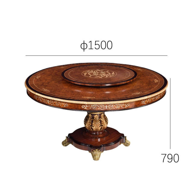 EKAR Regency Sovereign Round Dining Table | Luxury English Style Hand-Inlaid Table |,MY SHOP,EKAR Regency Sovereign Round Dining Table | Luxury English Style Hand-Inlaid Table |,foshan furniture factory,custom Furniture factory,china furniture factory