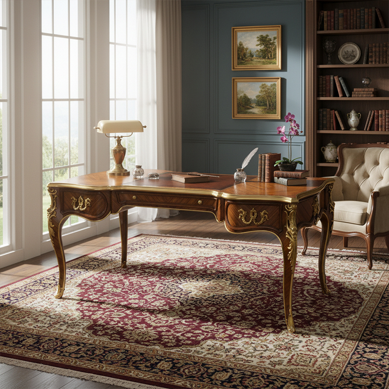 EKAR Marquis Luxury Executive Desk | Hand-Carved English Style Writing Table | Premium Office Furniture,EKAR FURNITURE CO.,LTD,EKAR Marquis Luxury Executive Desk | Hand-Carved English Style Writing Table | Premium Office Furniture,foshan furniture factory,custom Furniture factory,china furniture factory