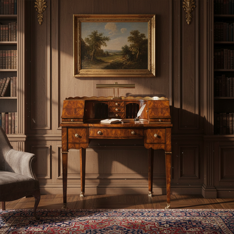 EKAR Buckingham Heritage Luxury Secretary Desk | Hand-Carved English Style Writing Bureau |,EKAR FURNITURE CO.,LTD,EKAR Buckingham Heritage Luxury Secretary Desk | Hand-Carved English Style Writing Bureau |,foshan furniture factory,custom Furniture factory,china furniture factory