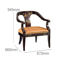,MY SHOP,Classic Carved Wood Leisure Chair – Luxurious Design with Hand-Painted Details,foshan furniture factory,custom Furniture factory,china furniture factory