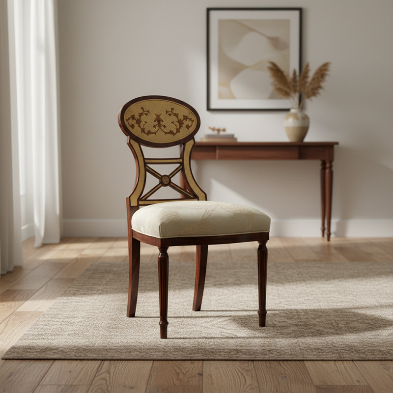 EKAR Regency Medallion Dining Chair | Luxury English Style Hand-Inlaid Seating |,EKAR FURNITURE CO.,LTD,EKAR Regency Medallion Dining Chair | Luxury English Style Hand-Inlaid Seating |,foshan furniture factory,custom Furniture factory,china furniture factory