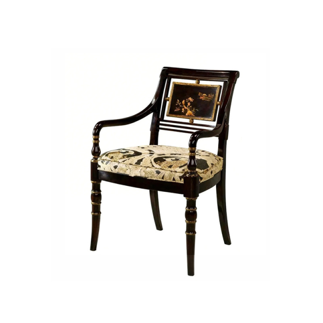 EKAR Regency Manor Luxury Dining Chair | Hand-Painted Chinoiserie British Style Armchair |,EKAR FURNITURE CO.,LTD,EKAR Regency Manor Luxury Dining Chair | Hand-Painted Chinoiserie British Style Armchair |,foshan furniture factory,custom Furniture factory,china furniture factory