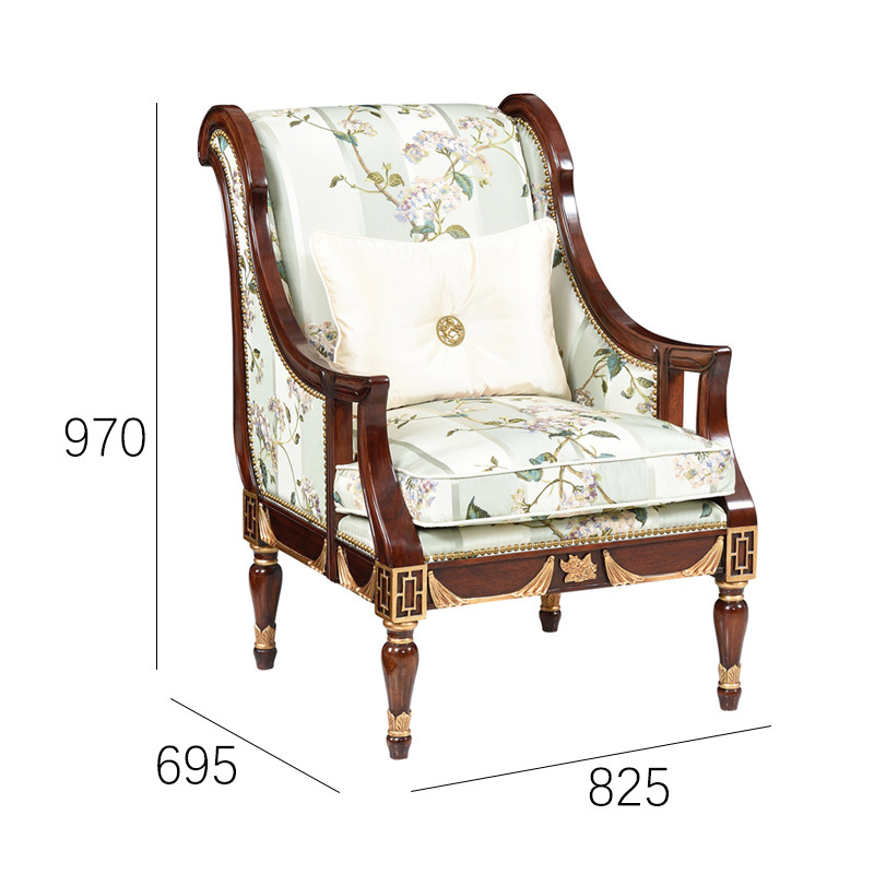 Solid Wood Floral Fabric Chair – Classic Design for Relaxed Living Room Comfort,EKAR FURNITURE CO.,LTD,Solid Wood Floral Fabric Chair – Classic Design for Relaxed Living Room Comfort,foshan furniture factory,custom Furniture factory,china furniture factory