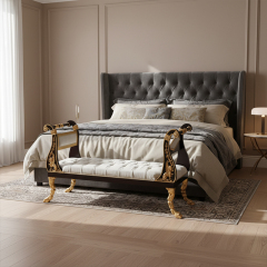 EKAR Sovereign Imperial Bed End Bench | Luxury English Style Tufted Settee | Custom Bedroom Furniture,MY SHOP,EKAR Sovereign Imperial Bed End Bench | Luxury English Style Tufted Settee | Custom Bedroom Furniture,foshan furniture factory,custom Furniture factory,china furniture factory
