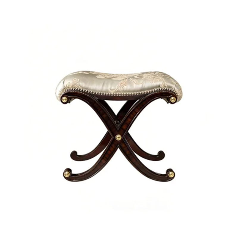 EKAR Sovereign Luxury Vanity Stool | English Style Hand-Carved X-Frame Bedroom Stool |,EKAR FURNITURE CO.,LTD,EKAR Sovereign Luxury Vanity Stool | English Style Hand-Carved X-Frame Bedroom Stool |,foshan furniture factory,custom Furniture factory,china furniture factory